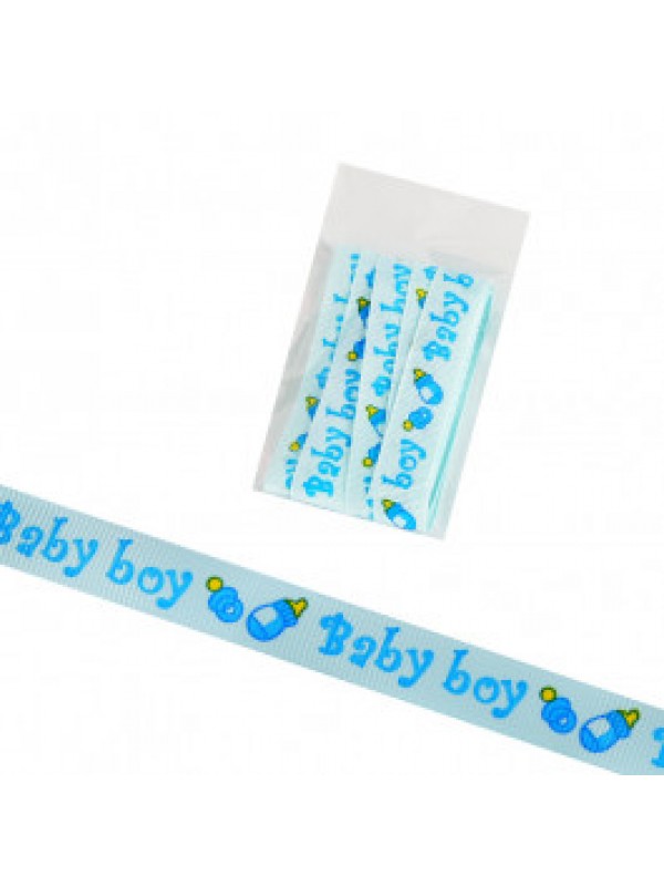 Лента "Baby Boy/ Girl" сатинирано райе
