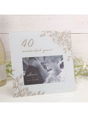 Стъклена фотоармка - 40 годишнина ж